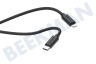 Musthavz MHBRCABUSBLIGHTB Musthavz Cable trenzado USB-C a Lightning de 1,0 metros, negro