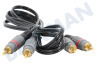 Easyfiks Tulip Cable 2x RCA macho-2x RCA macho, 1,5 metros