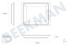 Bosch Horno-Microondas 441174, 00441174 Bandeja Fuente de horno de cristal 440x350