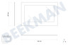 Ignis Horno-Microondas Tabla de estante Ventana interior horno 495x405mm
