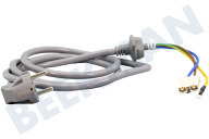 Candy 49108996 Lavadora Cable de alimentación adecuado para entre otros HW70B1239CE, RH3W49HMCBS