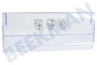 Beko 5906370700 Refrigerador Puerta frigorífico adecuado para entre otros FNE290E, RFNE270 Transparente adecuado para entre otros FNE290E, RFNE270