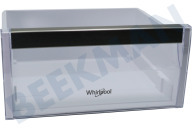 Whirlpool 481010878425 Refrigerador Cajón congelador adecuado para entre otros AFB1841A, AFB1842A Cajón corredizo transparente adecuado para entre otros AFB1841A, AFB1842A