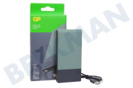 Universeel GPPBM10CGRMSR256  M2+ 10C Power bank GP 10.000 mAh, verde adecuado para entre otros 10.000 mAh 1x USB-A 2x puertos USBC