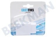 Easyfiks 50041746  Cargador USB 230 Volt 2.1A / 5 Volt 2 puertos blanco adecuado para entre otros USB universal