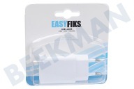 Easyfiks 50042116  Cargador USB 230 Volt 2.1A / 5 Volt 1 puerto blanco adecuado para entre otros uso universal