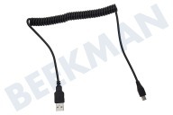 Spez 20091304  Cable USB adecuado para entre otros Universal Mini USB Mini USB, espiral, máx. 100cm adecuado para entre otros Universal Mini USB