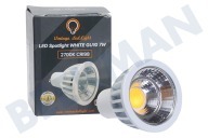 Vintage LedLight 0087  Foco LED GU10 Blanco 7 Watt, 2700K adecuado para entre otros Regulable, 7 vatios, 2700 K