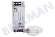Calex 1101005300  1105005300 Lámpara de vela de filamento de vidrio LED Calex, transparente, 3,5 vatios, 250 lm adecuado para entre otros E14 B35 brillante regulable