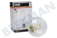 Calex 1101002300  Lámpara LED de globo de filamento largo de vidrio completo de 3,5 vatios, E27 adecuado para entre otros E27 G80 Claro, regulable