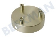 Calex  940042 Techo de metal Calex Placa 100 mm, bronce mate, 3 orificios adecuado para entre otros 100mm, 3 agujeros