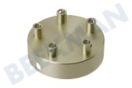 Calex  940072 Techo de metal Calex Placa 100 mm, bronce mate, 5 orificios adecuado para entre otros 100mm, 5 agujeros