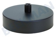 Calex  940010 Calex Metal Plafón 100 mm negro mate 1 orificio adecuado para entre otros 100mm, 1 agujero