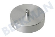 Calex  940016 Techo de metal Calex placa 100 mm níquel mate 1 agujero adecuado para entre otros 100mm, 1 agujero