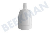Calex  940392 Lamparilla Calex Ceramica E27 Blanco adecuado para entre otros E27, máximo 250V-60W