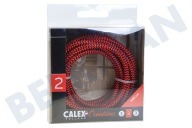 Calex 940282  Cable envuelto en textil Calex rojo / negro 3 m adecuado para entre otros Max. 250V-60W