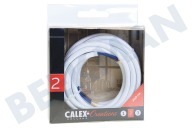Calex 940260 Calex  Cable Enrollado Textil Blanco 3m adecuado para entre otros Max. 250V-60W