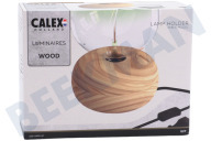 Calex  3001001700 Calex Sobremesa Redonda Madera E27 adecuado para entre otros E27, cable de 1,8 metros