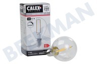 Calex  1101004500 Lámpara de bola LED de filamento de vidrio completo, transparente, 3,5 W, E14 adecuado para entre otros E14 P45 Claro Regulable