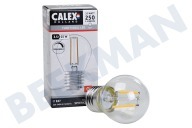Calex  1101004600 Lámpara de bola LED de filamento de vidrio completo, transparente, 3,5 W, E27 adecuado para entre otros E27 G45 Incoloro Regulable