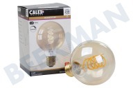 Calex  1001001300 Lámpara Globo LED Filamento Flexible Dorado E27 3.8W, Regulable adecuado para entre otros E27 3,8 vatios, 250 lm 2100 K regulable