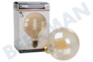 Calex  1001000900 Lámpara de globo de filamento flexible de vidrio completo LED E27 3.8 Watt adecuado para entre otros E27 regulable 3,8 vatios, 250 lm 2100 K G95