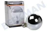 Calex  1101002600 Espejo de cabeza de filamento LED de 3,5 vatios, E27 GLB95 regulable adecuado para entre otros E27 GLB95 Cromo Regulable 250Lm 3.5 Watt
