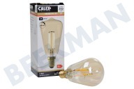 Calex  1101001500 Filamento de vidrio completo LED 3.5 Watt, E14 Gold ST48 adecuado para entre otros E14 3,5 vatios, 250 lm 240 voltios, 2100 K regulable