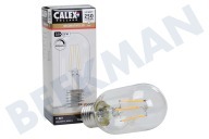 Calex  1101004000 Bombilla LED de tubo de filamento largo de vidrio completo de 3,5 vatios, E27 adecuado para entre otros E27 T45L Transparente, Regulable