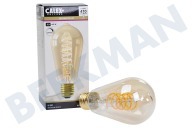 Calex 1001002000  Lámpara LED Rústica Full Glass Filamento Flex E27 5,5W adecuado para entre otros E27 Oro Regulable 5.5 Watt, 470lm