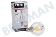 Calex  1101004200 Lámpara de bola LED de filamento recto, transparente, 4,5 W, E14 adecuado para entre otros E14 4,5 vatios, 470 lm 2700 K