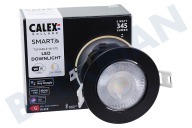 Calex  429272 Downlight Smart Wifi CCT, negro adecuado para entre otros IP21, 2700-6500K