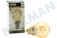 Calex 1201000500  LED Fibra de Vidrio Estándar A60 Oro SMD E27 3,5 Watt, Regulable adecuado para entre otros E27 3,5 vatios, 120 lm 1800 K regulable
