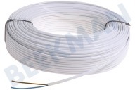 Universeel 0126543  Cable adecuado para entre otros H03VVH2-F blanco 2x0,75mm2 aplanado adecuado para entre otros H03VVH2-F blanco
