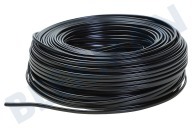 Universeel 0126539  Cable adecuado para entre otros H03VVH2-F negro 2x0,75mm2 aplanado adecuado para entre otros H03VVH2-F negro