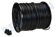 Universeel 0126901 Cable adecuado para entre otros Carrete de cable Negro VMVS 2x0,75mm2 (redondo) adecuado para entre otros Carrete de cable Negro