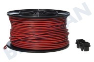 Universeel 0126917 Cable adecuado para entre otros Carrete de cable rojo / negro  Cable de altavoz 2x0,35mm2 adecuado para entre otros Carrete de cable rojo / negro
