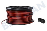 Universeel 0126918 Cable adecuado para entre otros Carrete de cable rojo / negro  Cable de altavoz 2x1,5mm2 adecuado para entre otros Carrete de cable rojo / negro