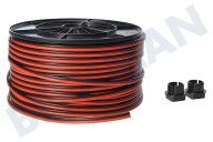 Universeel 0126919 Cable adecuado para entre otros Carrete de cable rojo / negro  Cable de altavoz 2x2,5mm2 adecuado para entre otros Carrete de cable rojo / negro