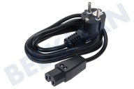 Universeel 7017254V Cable adecuado para entre otros Resistente al calor de dispositivos por cable 3x1mm2 CEE negro 3 metros adecuado para entre otros Resistente al calor de dispositivos por cable