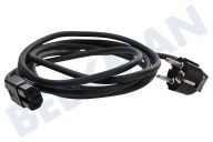 Easyfiks Cable adecuado para entre otros Negro con moldeado enchufe de ángulo recto  Cable del dispositivo CEE 3x1mm2 Longitud 3 metros adecuado para entre otros Negro con moldeado enchufe de ángulo recto
