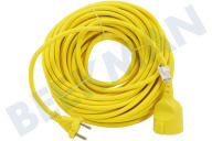 Q-Link 5520461 Cable adecuado para entre otros  Cable de extensión sin tierra de protección 2x1.5mm2 20 metros Amarillo adecuado para entre otros Cable de extensión sin tierra de protección