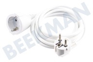 Exin 5520405  Cable adecuado para entre otros Extensión 3x1mm2 2300W 10A blanco RA 5mtr adecuado para entre otros Extensión