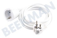 Exin 5520407  Cable adecuado para entre otros Extensión 3x1mm2 2300W 10A RA 10M blanco adecuado para entre otros Extensión