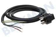 Easyfiks 801251V Cable adecuado para entre otros Negro, con conector haakste moldeada con descarga de tracción Perilex cable de 5 x 1,5mm2. Longitud 2 metros adecuado para entre otros Negro, con conector haakste moldeada con descarga de tracción