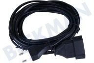 Universeel  Cable adecuado para entre otros 2X0.75 óvalo negro 2x0,75mm2 negro 5 metros adecuado para entre otros 2X0.75 óvalo negro