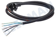 Universeel 801253 Cable adecuado para entre otros  Cable de 5 núcleos con enchufe moldeado Perilex 5x2.5mm2 Negro 2 metros adecuado para entre otros Cable de 5 núcleos con enchufe moldeado