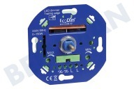 Ecodim ECO-DIM.02  Atenuador LED Fase de corte adecuado para entre otros 0-150 vatios, 230 voltios, interruptor de presión / rotativo
