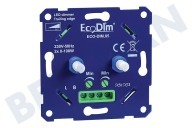 Ecodim ECO-DIM.05  LED Duo Dimmer Phase Cutoff adecuado para entre otros 2x0-1000 vatios, 230 voltios, interruptor de presión / rotativo
