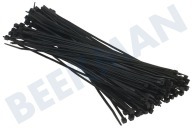 Universeel 006660  Bridas para cables adecuado para entre otros abrazadera 150x3,6mm negro adecuado para entre otros abrazadera